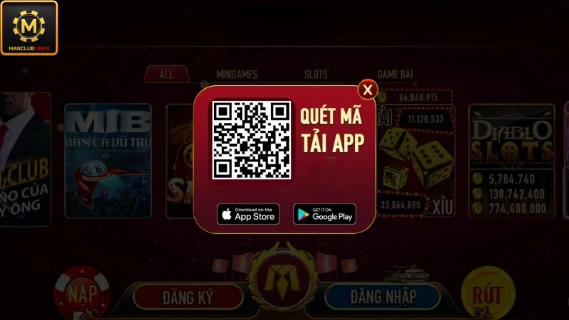 Tải và cài đặt ứng dụng cổng game để nhận ưu đãi