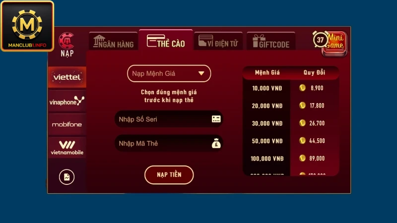 Sử dụng thẻ cào để nạp đạn chơi game tiện lợi, nhanh chóng